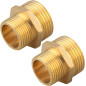 4 x 1 1/4 "x 1" brass reduced nut thread