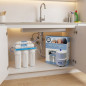 5-stage reverse osmosis equipment without pump, 1/4" male thread connection, minimum pressure of 2.5 bar