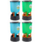 Lot de 2 abreuvoirs + mangeoires 45 L pour poules | Kit de 4 accessoires pour volailles