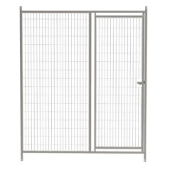 Façade en filet 3x10 cm avec porte 100x185 cm | Caisses pour chiots | Niche écologique pour chiens