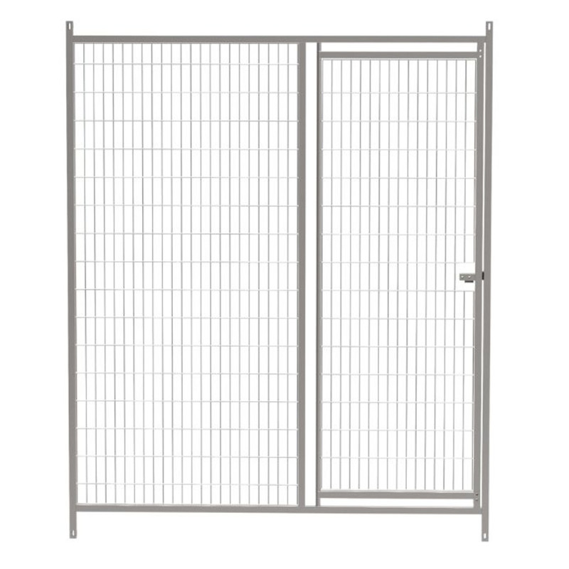 Frente de Malla 3x10 cm con Puerta 100x185 cm | Boxes Cachorros | Perrera Canina Eco