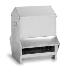 Tolva Exterior Aves y Roedores 50 Kg 97x60x66 cm | Comedero Galvanizado Pájaros Conejos