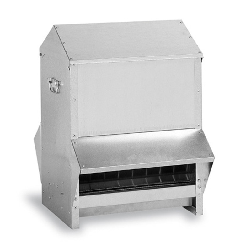 Tolva Exterior Aves y Roedores 50 Kg 97x60x66 cm | Comedero Galvanizado Pájaros Conejos