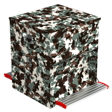 SAFE-FEED Duck Hopper Feeder 50 Kg 83.5 L | Camouflaged Bird Hopper | Up to 40 Ducks