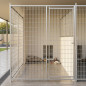 Frente de Malla 3x10cm con Puerta para Boxes de Cachorros 150x185 cm | Perrera Canina Eco