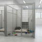 Box per cuccioli 150x185 cm con porta frontale in rete 3x10 cm | Box ecologico per cani