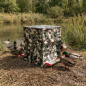 Mangeoire à trémie SAFE-FEED pour canards 50 kg 83,5 L | Trémie camouflée | Jusqu'à 40 canards
