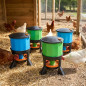 Pack 2+2 Bebedero + Comedero con Patas Gallinas 35 L |  Kit 4 Accesorios para Aves Corral