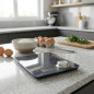Bascula de Cocina 5 Kg | Peso de Cocina Digital | Bascula de Cocina de Cristal Efecto Marmol | Peso Alimentos | 19x23,5x3,5 cm