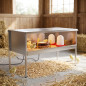 Lot Eleveur de poussins + Mangeoire et Abreuvoir + Chauffage, 100x49x60 cm