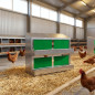 Nido collettivo per galline 2 piani, per 100 galline 118x50x53,5 cm