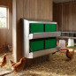 Ponedero  2 pisos | 100 gallinas | Chapa galvanizada | Opcional cinta automática | Uso semi-industrial | 118x50x97 cm |