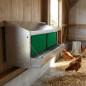 Pondoir collective pour poules, en tôle galvanisée 1 étage, pour 50 poules 118x50x53,5 cm