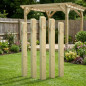 Square Wooden Post 100x7x7 cm | Pine Wood Plant Stakes without Tips | Posts for Fences, Pergolas, Gardens and Plants