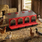 Nichoir à poules extérieur 4 départements 104x48x45 cm. Pondoir métallique d'extérieur
