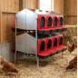 Nichoir à poules Intérieur 16 départements 108x96x123 cm. Pondoir métallique d'intérieur avec pieds