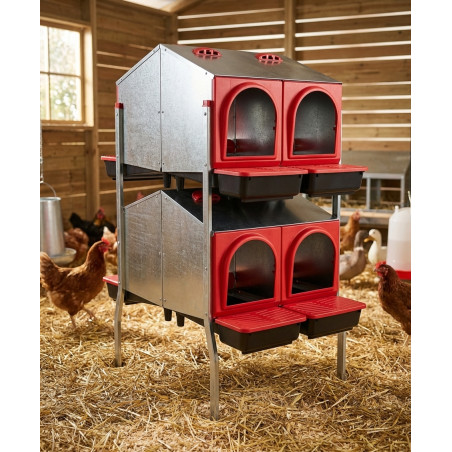 Indoor Nesting Box 8 Departments with Legs 108x48x123 cm, Two Sides