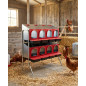 Nichoir à poules Intérieur 8 départements 108x48x123 cm. Pondoir métallique d'intérieur avec pieds