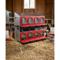 Nichoir à poules Intérieur 8 départements 108x48x123 cm. Pondoir métallique d'intérieur avec pieds