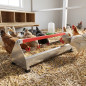 Galvanized sheet chicken feeder 50x10x13 cm