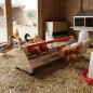 Stainless steel chicken feeder 122x19x19.5 cm