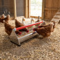 Comedouro para frango em aço inox 61x19x19,5 cm