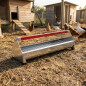 Galvanized sheet chicken feeder 122x19x19.5 cm