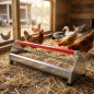 Comedouro para frangos Chapa galvanizada 61x19x19,5 cm