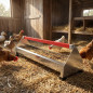 Mangeoire pour poulets de chair en acier inoxydable 61x19x19,5 cm