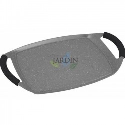 Placa de indução com revestimento em pedra, 47 cm, cinza