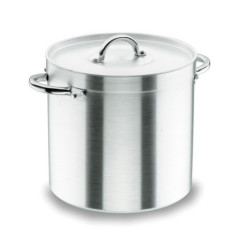 Casserole Lacor 32 cm en acier inoxydable avec couvercle | Casserole droite finition mate | Compatible avec les plaques de cuiss