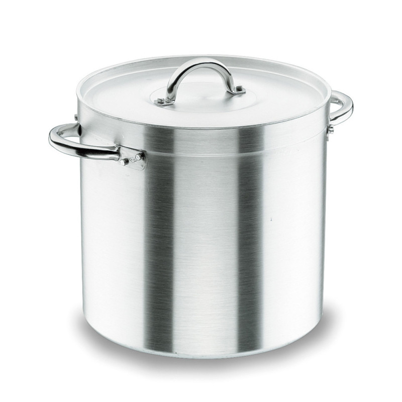 Olla con Tapa 38cm Acero Inoxidable Lacor | Olla Recta Acabado Mate | Para Vitroceramica, Electrica, Gas | Capacidad 43L