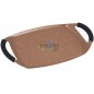 Padella Grill 47x29 cm - Piastra Antiaderente - Piastra da Cottura - Effetto pietra con manici in silicone - Induzione, marrone