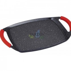 Piano cottura a induzione con rivestimento in pietra, 47 cm, nero