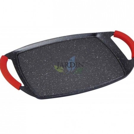 Plaque de cuisson à induction avec revêtement en pierre, 47 cm, noire