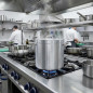 Panela Lacor de aço inoxidável de 40 cm com tampa | Panela reta com acabamento fosco | Adequada para fogões vitrocerâmicos, elét
