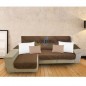Copertura per Divano ad Angolo con chaise longue sinistra, 240 cm marrone e beige Copertura per Divano ad Angolo con chaise longue sinistra, 240 cm marrone e beige