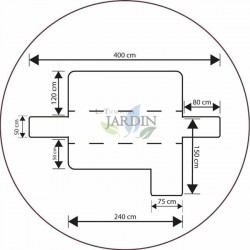 Reversible protective cover for chaise lounge armchair in brown and beige, sofa cover, durable protection