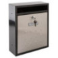 Outdoor Mailbox | Black Stainless Steel Mailbox with Keys | Wall-Mounted Mailbox for Communities with Lock 26x36x11 cm