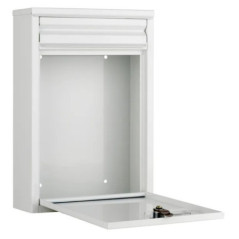 Cassetta postale esterna | Cassetta postale in acciaio bianco con chiavi | Cassetta postale a muro per condomini con serratura 2