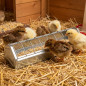Mangeoire à poussins en métal 30x7,5x7 cm