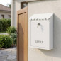 Buzon de Correos Exterior | Buzon de Acero Blanco con llaves | Buzon de Pared para Comunidad con Cerradura 21,6x36x11 cm