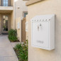 Buzon de Correos Exterior | Buzon de Acero Blanco con llaves | Buzon de Pared para Comunidad con Cerradura 21,6x36x11 cm