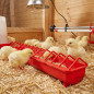Kunststoff-Futterstation für Küken mit 100 cm schmalem Gitter