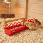 Chargeur en Plastique pour les Poulets 100 cm, Mangeoire en plastique pour poussins grille large