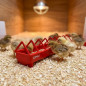 Plastic chick feeder 80 cm | Narrow grid | 1st stage | Trough | Multiple access | Anti-perching | Prevents waste