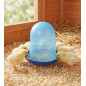 Mangeoire pour poussins 1er âge 1,5 Kg avec pattes, 19x20cm, bleue