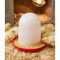 Mangeoire pour poussins 1er âge 1,5 kg sans pattes, 19x20 cm, rouge