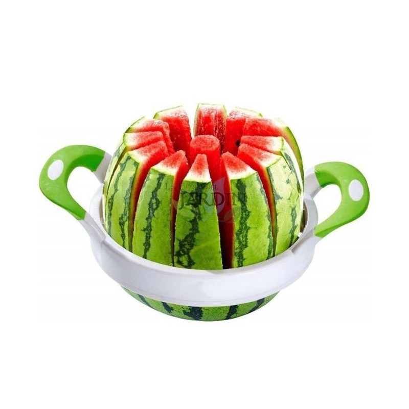 Coupe Melon Pasteque, Protège-Lame, Ø28cm, Acier Inoxydable/Plastique, Jumbo, Coupe pastèque 12 portions