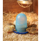 Futterspender für Küken im 1. Lebensalter, 1,5 kg, mit Beinen, 19 x 20 cm, blau